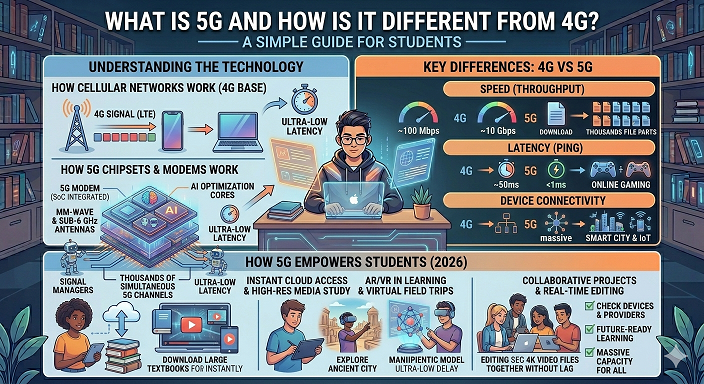 What is 5G and How is it Different from 4G — A Simple Guide for Students